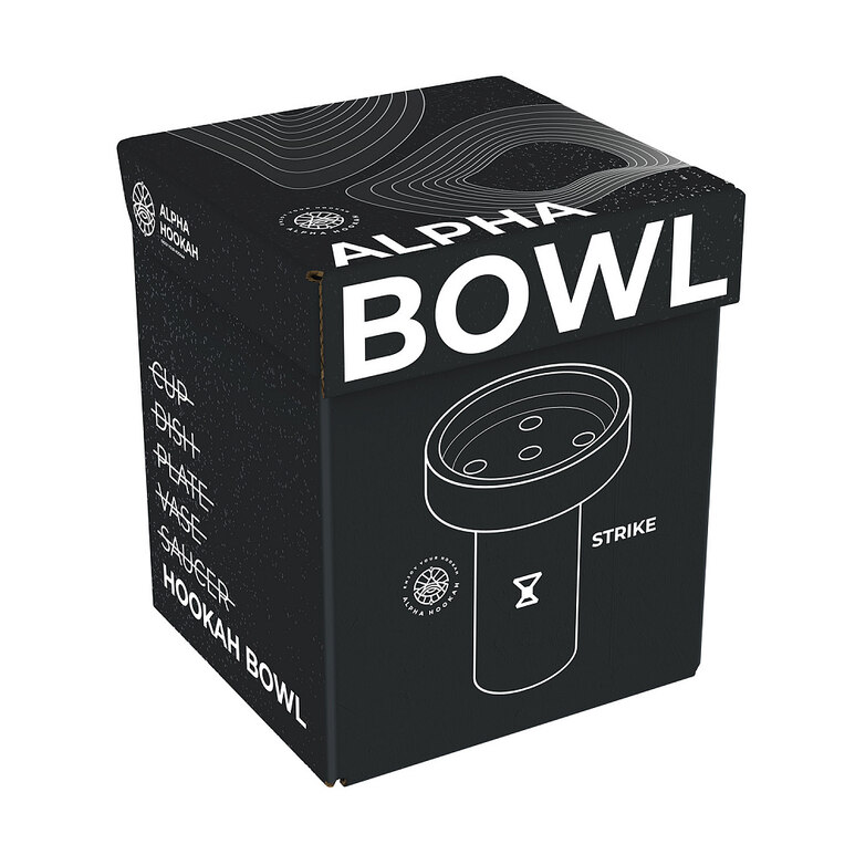 Bowl / Head Alpha Hookah - Strike (Black Matte) Bowl / Head Alpha Hookah - Strike (Black Matte)