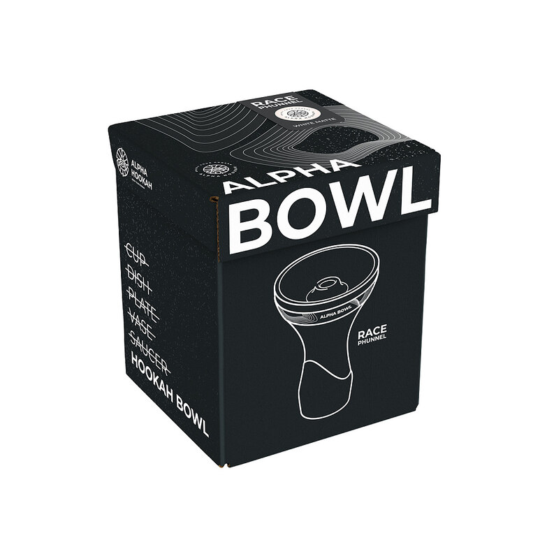 Bowl / Head Alpha Hookah - Race Phunnel (White) Bowl / Head Alpha Hookah - Race Phunnel (White)