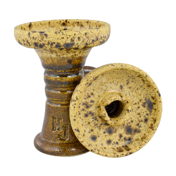 Bowl / Head HookahJohn - Trimony Golden Nugget (Dark Brown bottom & Beige top with black dots) Bowl / Head HookahJohn - Trimony Golden Nugget (Dark Brown bottom & Beige top with black dots)