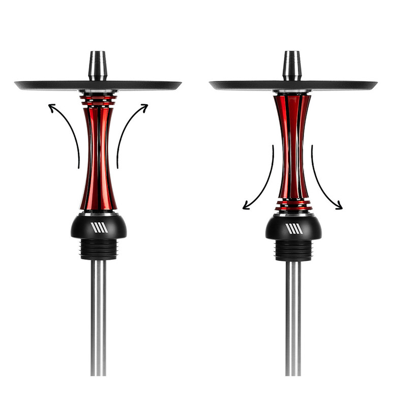 Hookah Alpha Hookah Model X Reverse (Red Black) Hookah Alpha Hookah Model X Reverse (Red Black)