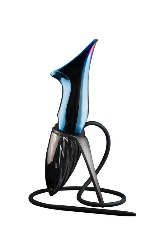 Hookah Anima BLUE, Black table stand Hookah Anima BLUE, Black table stand