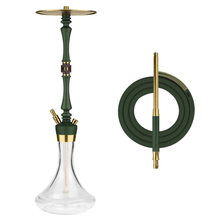 Hookah Hoob - Mars Pro (Green / Gold components / with Flask) Hookah Hoob - Mars Pro (Green / Gold components / with Flask)