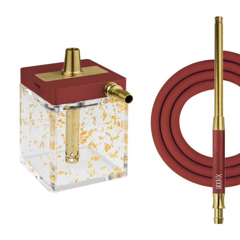Hookah Hoob - subAtom (Red / Gold components / Golden Flask) Hookah Hoob - subAtom (Red / Gold components / Golden Flask)