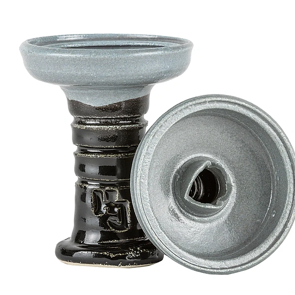Bowl / Head HookahJohn - Ferris Jet Fuel (Black bottom & Gray top) Bowl / Head HookahJohn - Ferris Jet Fuel (Black bottom & Gray top)