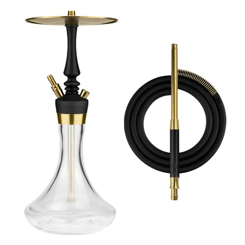 Hookah Hoob - Mars Mini Pro (Black / Gold components / with Flask)