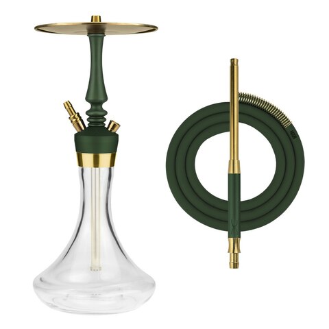 Hookah Hoob - Mars Mini Pro (Green / Gold components / with Flask)