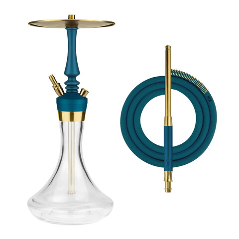 Hookah Hoob - Mars Mini Pro (Blue / Gold components / with Flask)