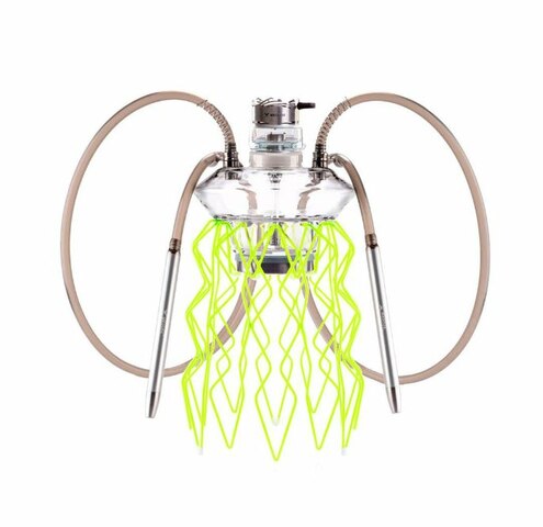 Hookah Medusa - Aurita Duality Large (Lime, Nautila, MED3)