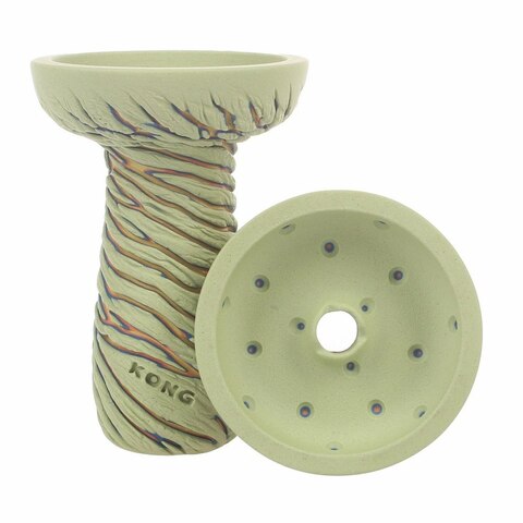 Shisha Bowl / Head Kong Phunnel Lava / White Green