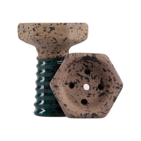 Shisha Head / Bowl Тор Evil Screw Clay Green