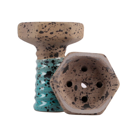 Shisha Head / Bowl Тор Evil Screw Clay Light blue