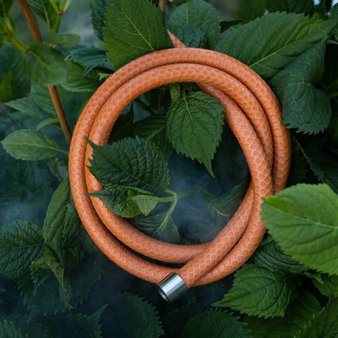 Shisha Hose / Pipe Snake - Cognac Leather