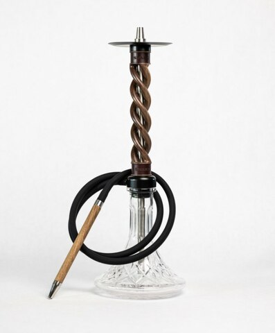 Hookah Snake Shisha Triple Spiral Purple Walnut