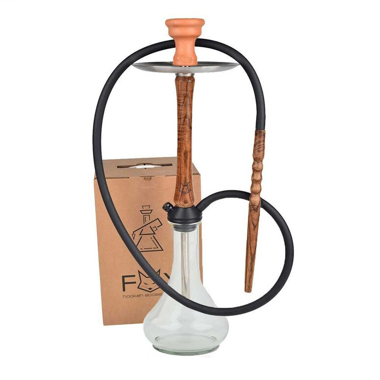 Hookah Fox - Wood Walnuss (with Flask)