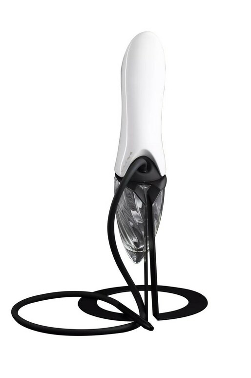 Hookah Anima WHITE, Black floor stand 2