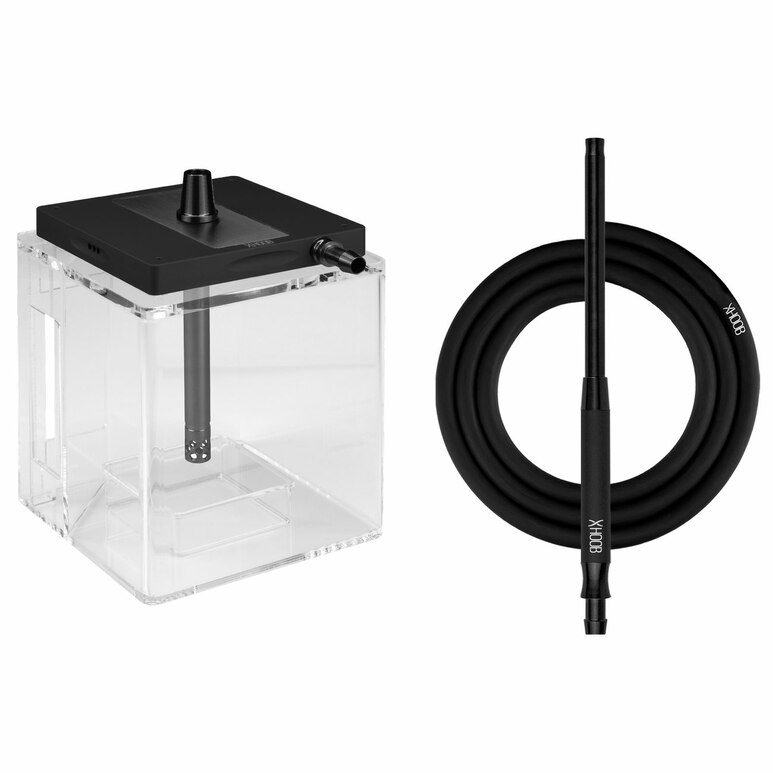 Hookah Hoob - Atom (Black / Black components / Transparent Flask)