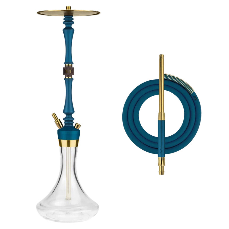 Hookah Hoob - Mars Pro (Blue / Gold components / with Flask)