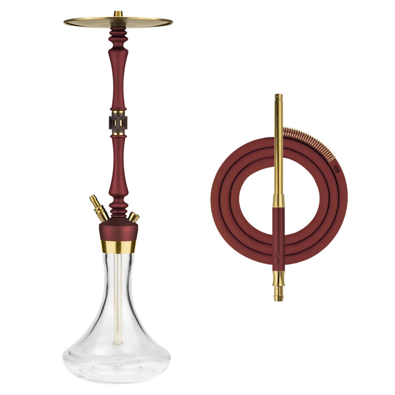 Hookah Hoob - Mars Pro (Red / Gold components / with Flask)