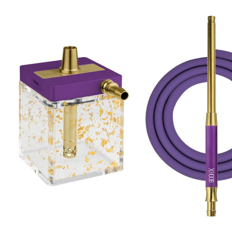 Hookah Hoob - subAtom (Purple / Gold components / Golden Flask)