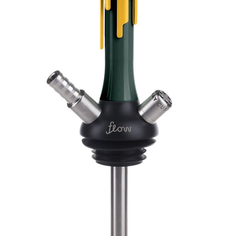 Hookah Mamay Customs Flow Dark Green/Light Yellow (Flow) 2