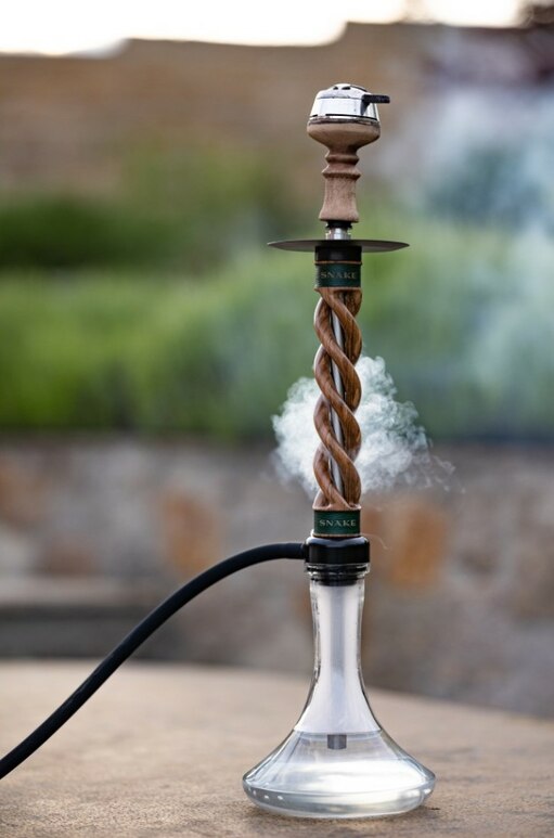 Hookah Snake Shisha Triple Spiral Merbau 8