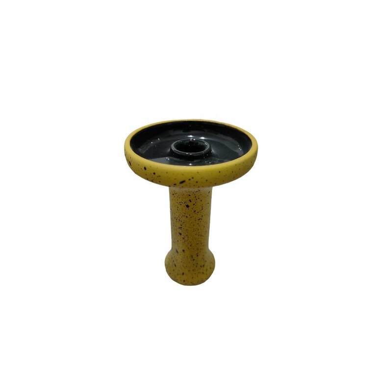 Shisha Bowl / Head Oblako MONO Phunnel L Glaze Top (Black-Yellow)