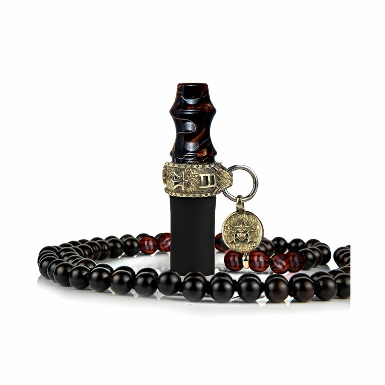 Shisha Personal Mouthpiece - Samurai Beads (Brown)