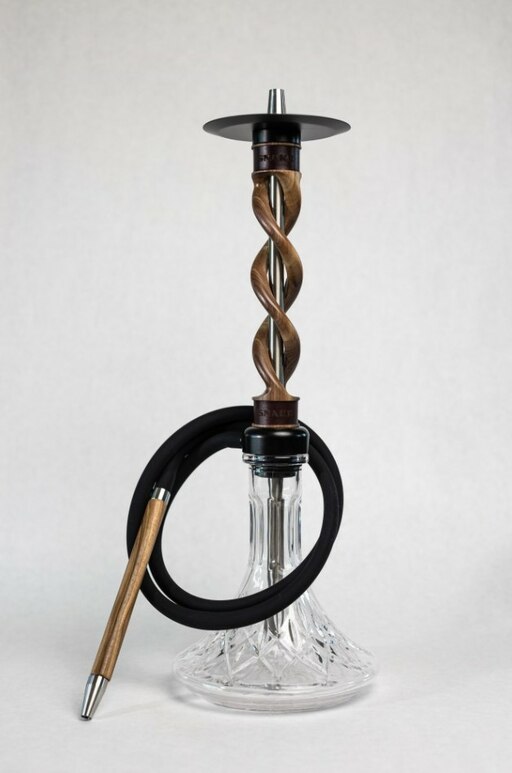 Hookah Snake Shisha Double Spiral Merbau