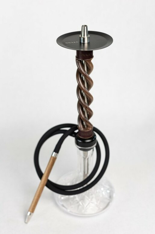 Hookah Snake Shisha Triple Spiral Purple Walnut 2