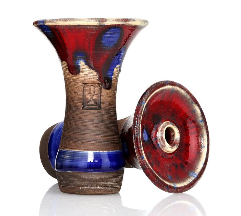 Shisha Bowl / Head Werkbund Evo (Deep) (Crazy Red-Blue)