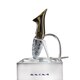 Hookah Anima Premium GOLD, white stand leather hose white/gold set