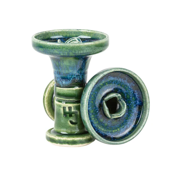 Bowl / Head HookahJohn - Shtrimony Bee-Green (Green & Blue)