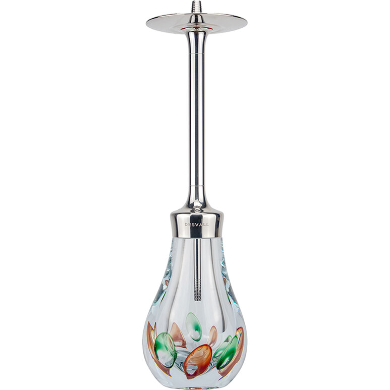 Hookah Desvall Classic 3 Stainless Steel - Bubbles Red Green