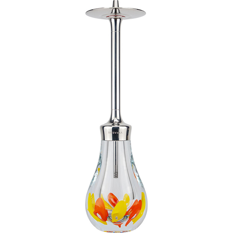 Hookah Desvall Classic 3 Stainless Steel - Bubbles Orange Yellow