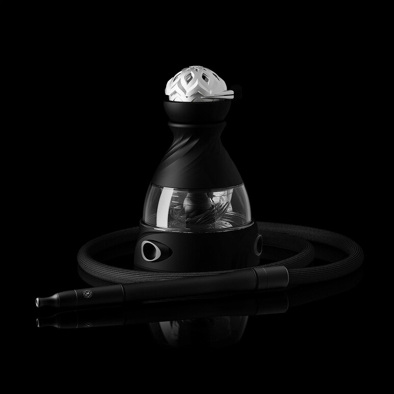 Hookah Kaloud - Krysalis Calix (Full Set In Black With Lotus v.3) KKCLXBLB-02-L3