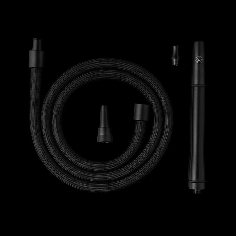 Hookah Kaloud - Krysalis Calix (Full Set In Black With Lotus v.3) KKCLXBLB-02-L3