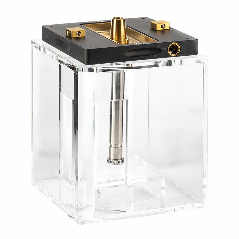 Hookah Hoob - Atom (Black / Gold components / Transparent Flask)