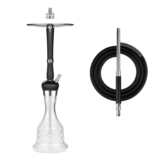 Hookah Hoob Enzo (Black / SS components / with Flask)