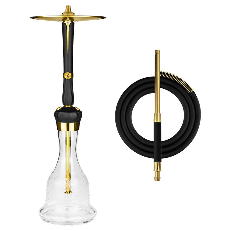 Hookah Hoob - Enzo (Black / Gold components / with Flask)