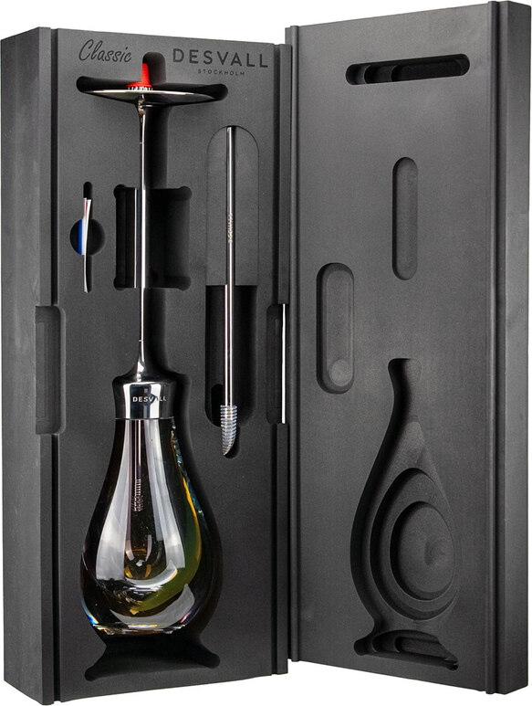 Hookah Desvall Classic 3 Stainless Steel - Bubbles Black