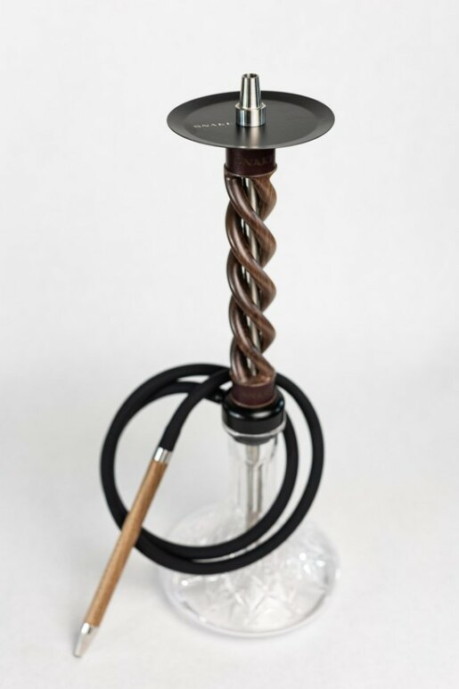 Hookah Snake Shisha Triple Spiral Purple Walnut