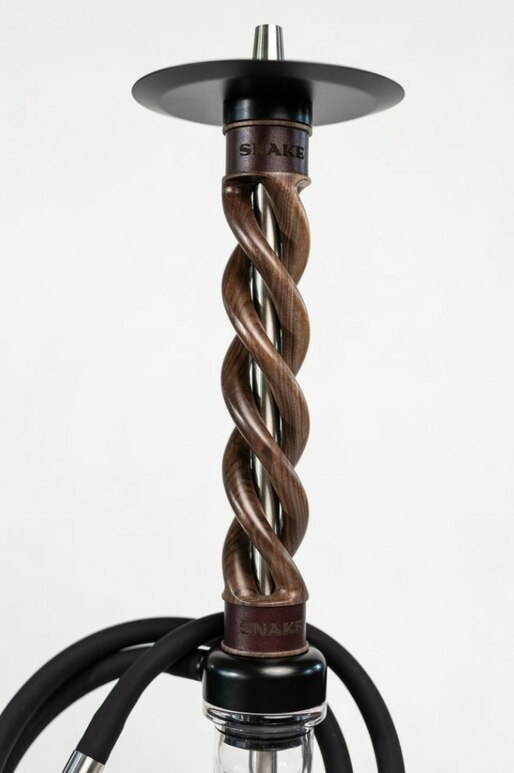 Hookah Snake Shisha Triple Spiral Purple Walnut