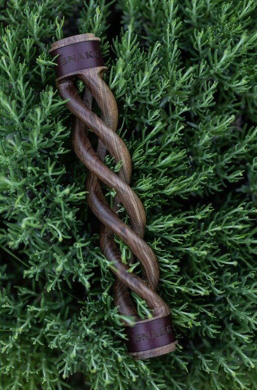 Hookah Snake Shisha Triple Spiral Purple Walnut