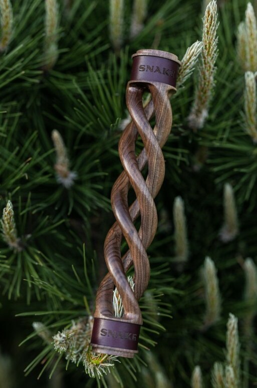 Hookah Snake Shisha Triple Spiral Purple Walnut