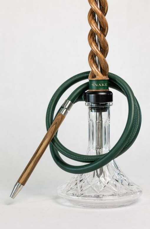 Hookah Snake Shisha Triple Spiral Tiger Wood
