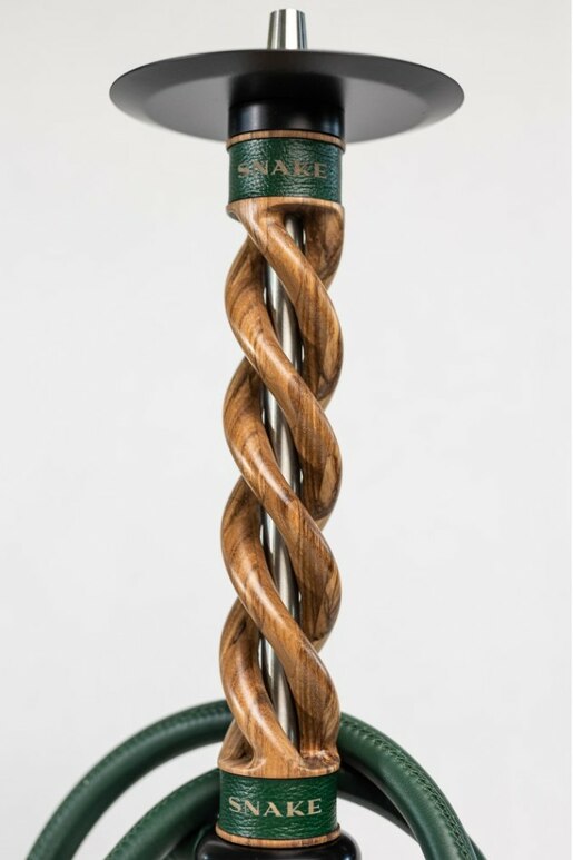 Hookah Snake Shisha Triple Spiral Tiger Wood