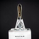 Hookah Anima Premium GOLD, white stand leather hose white/gold set