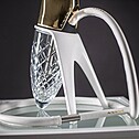 Hookah Anima Premium GOLD, white stand leather hose white/gold set