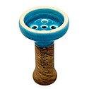 Shisha Bowl / Head Oblako Black Glaze Top (Light Blue With Crackle)