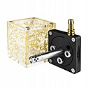 Hookah Hoob - Atom (Black / Gold components / Transparent Flask)